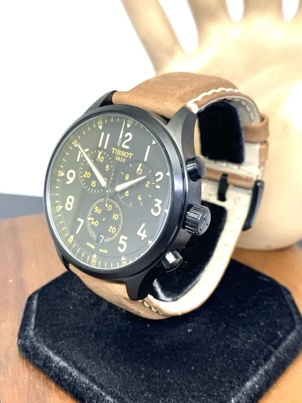 Tissot Men's Watch Swiss Quartz Chronograph 45mm Brown Leather T1166173605203